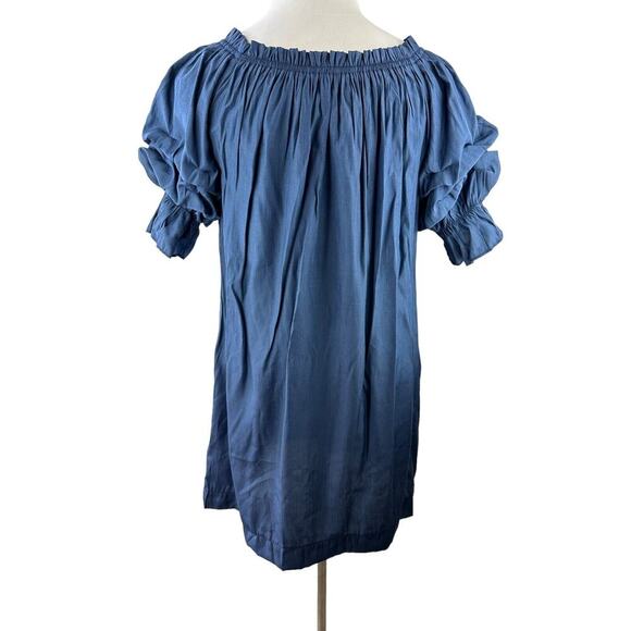Mersea Tulum Ruffle Sleeve Dress Navy Blue Women's Size Small Mer Sea - Picture 5 of 11